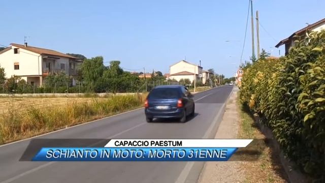 CAPACCIO PAESTUM, SCHIANTO IN MOTO, MORTO 31ENNE