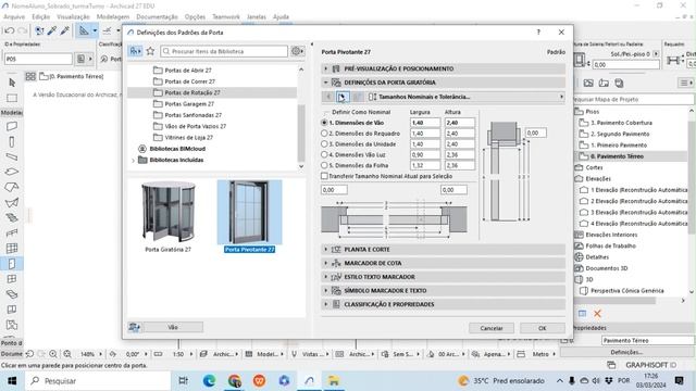 Aula5 - Inserindo portas no Archicad 27 смотреть онлайн