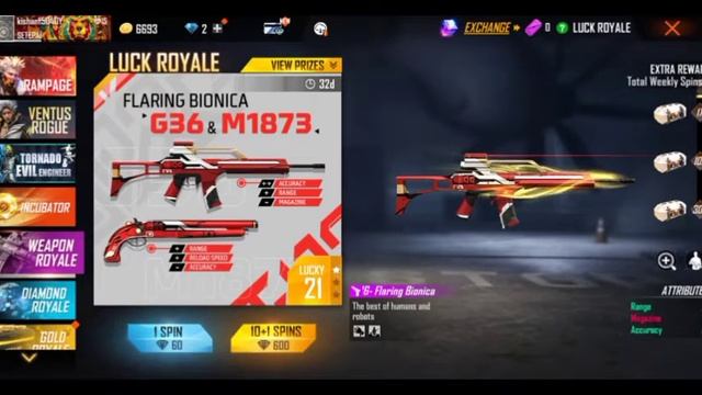 FREEFIRE NEXT WEAPON ROYALE EVENT 😍|FLARING BIONICA G36 & M1873 GUN SKINS 😱|NEW WEPONE ROYALE EVEN смотреть онлайн