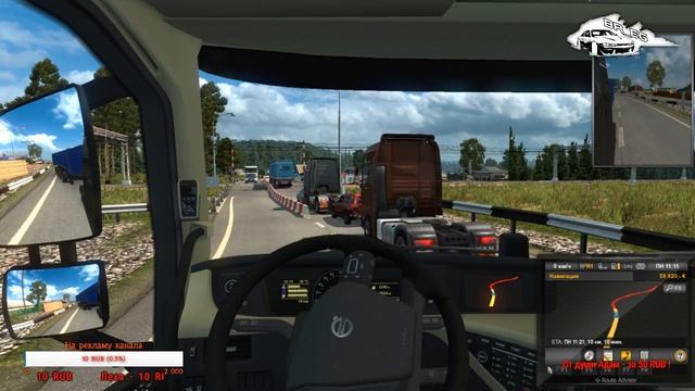 ETS 2 | Суровая Россия R18 | Первые километры на новой карте смотреть онлайн