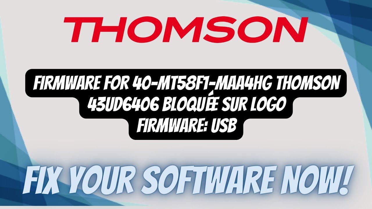 Get Firmware for 40-MT58F1-MAA4HG Thomson 43UD6406 via a simple usb update. смотреть онлайн