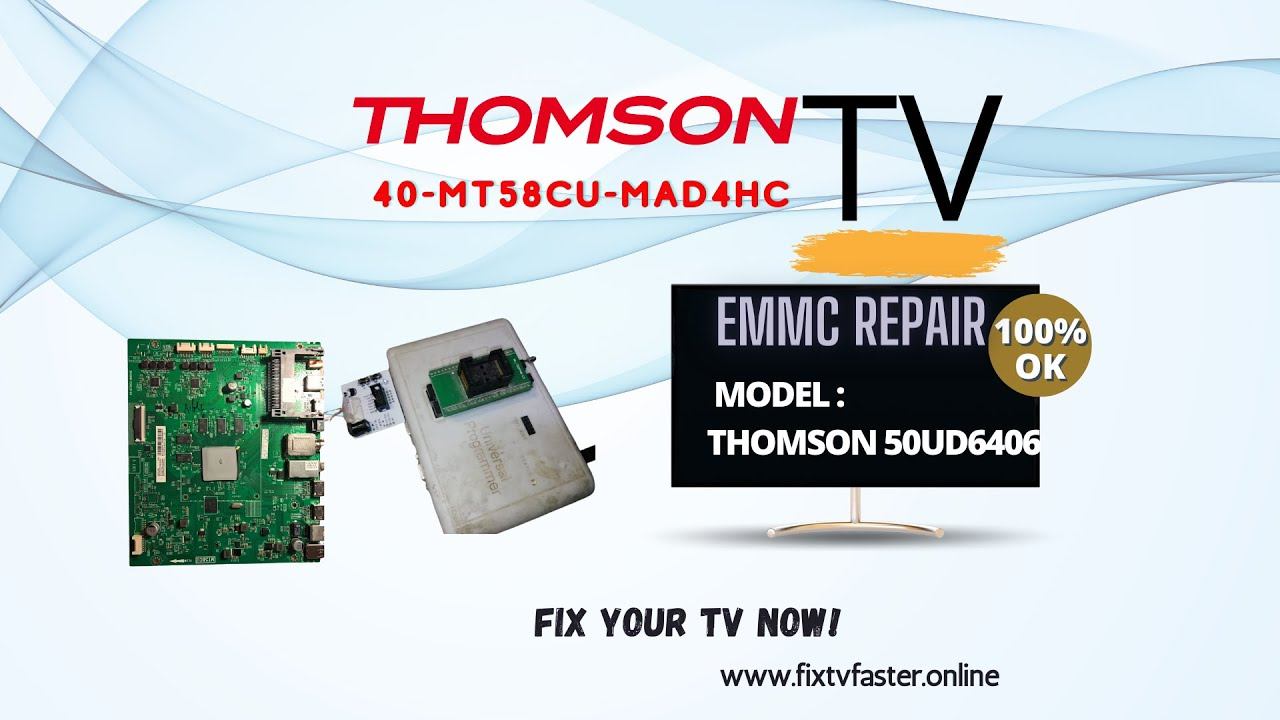 40-MT58CU-MAD4HC THOMSON 50UD6406 EMMC repair ok. смотреть онлайн