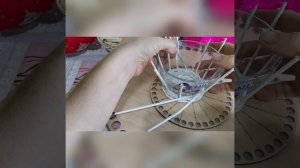 Плетеная подставка под Пасхальный сувенир