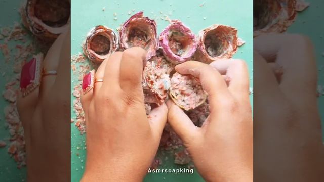 Recycled soap curls crushing asmr #asmrvideo #soapasmr #satisfyingvideos #sabunkesme #asmrsoapking смотреть онлайн