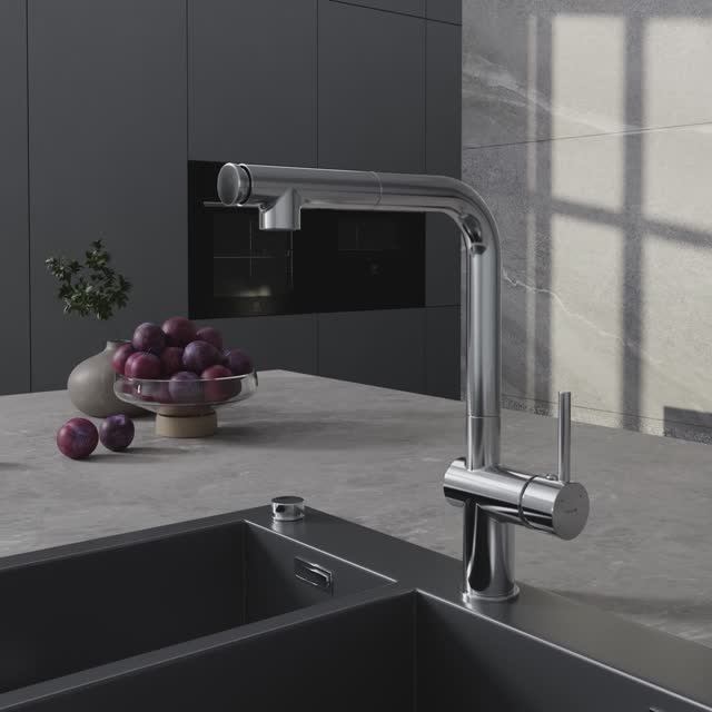 Смеситель для кухни FLAVIS с выдвижным изливом два режима хром (Арт. A64843) смотреть онлайн