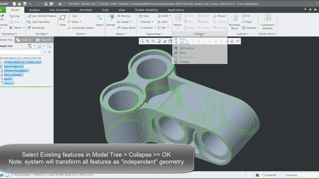 Creo Repair Imported Geometry tutorial: How to hide Know How on your model смотреть онлайн
