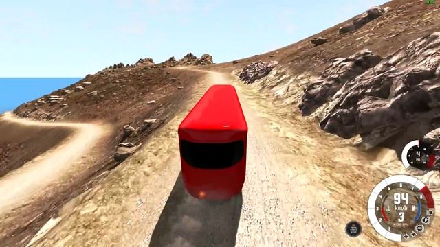 conquering the Pikes Peak in a 3000hp Biturbo V12 tram | BeamNG смотреть онлайн