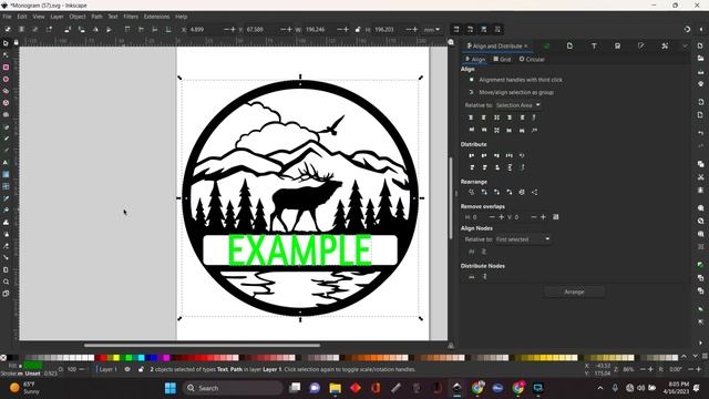 Learn Inkscape For CNC , Change Text In The Free Elk Monogram File Using Inkscape смотреть онлайн
