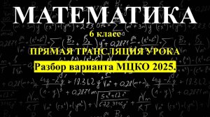 6 класс. Подготовка к МЦКО по математике. Апрель 2025. Занятие 1.