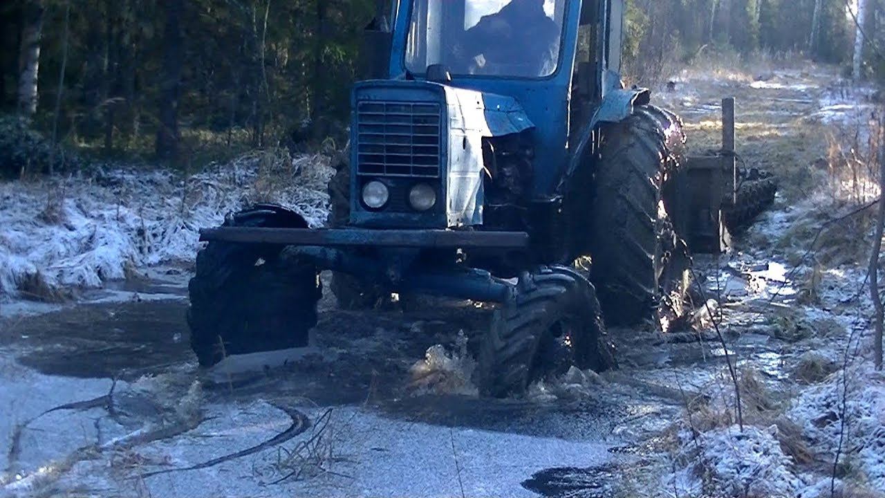 Намораживаем зимник для вывозки леса. смотреть онлайн