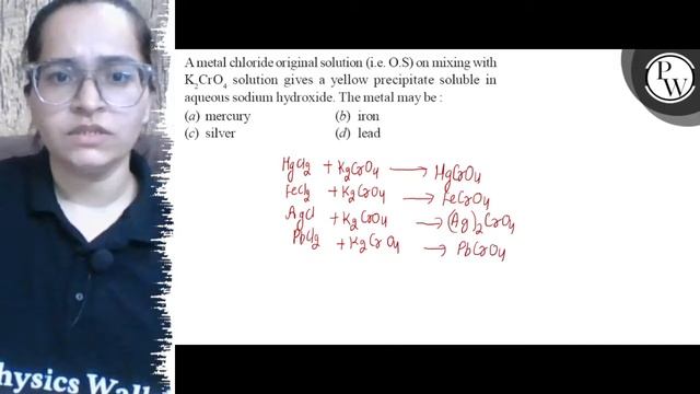 A metal chloride original solution (i.e. O.S) on mixing with \( \ma... смотреть онлайн