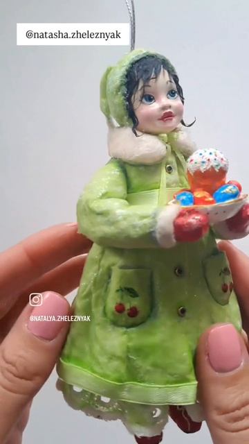 Пасхальная девочка. Ватная игрушка. Ручная работа
