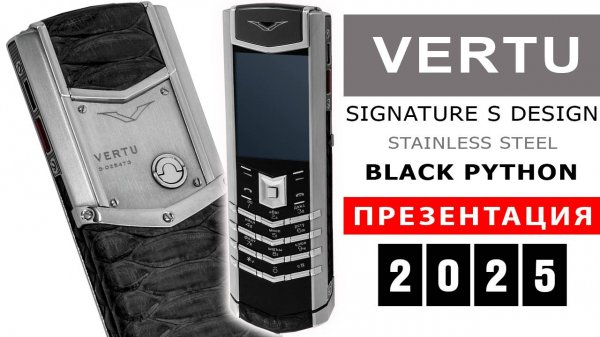 Vertu Signature S Design Steel Black Python