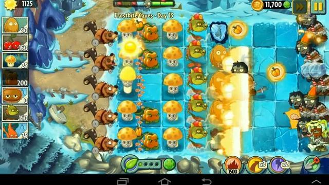 Plants vs Zombies 2 Frostbite Caves Day 13 смотреть онлайн