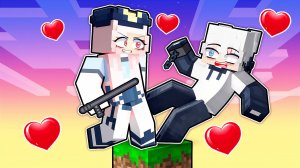 😱 Майкрафт но ОДИН БЛОК Бандита и Полицейской!