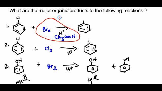 Electrophillic aromatic Substitution using Br2 and acetic acid смотреть онлайн