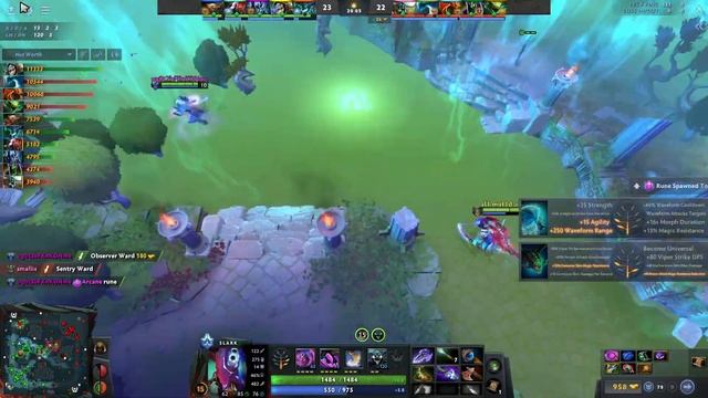 Slark Dota Gameplay Miracle with 23 Kills and Bloodthorn смотреть онлайн