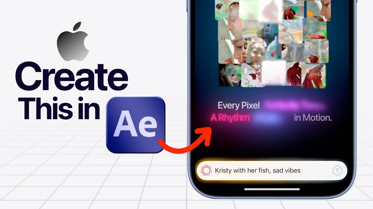 Создание анимации текста в стиле Apple в After Effects смотреть онлайн