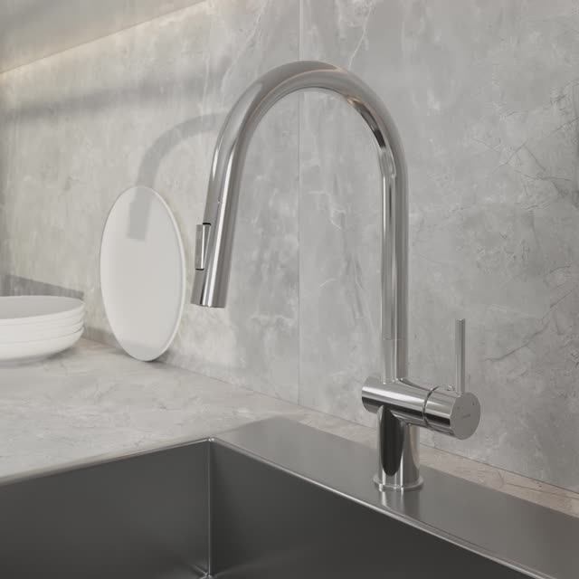 Смеситель для кухни BRASKO с выдвижным изливом хром (Арт. A64841) смотреть онлайн