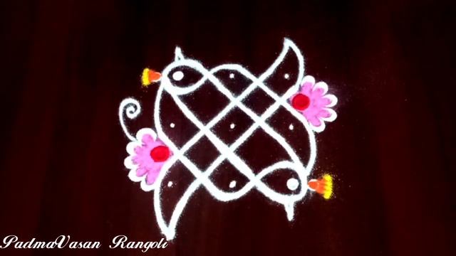 255. 6 kolangal // 3 Dot Small Easy Simple and Beautiful KambiKolam //BegginersRangoli //DailyKolam смотреть онлайн