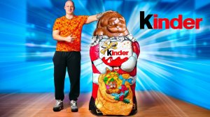 УВЕЛИЧИЛИ ШОКОЛАДНОГО ДЕДА МОРОЗА ОТ КИНДЕР В 100 РАЗ  ВАНЗАЙ VANZAI