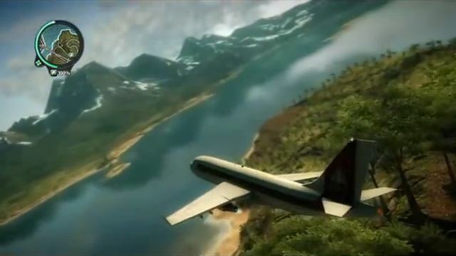 Just Cause 2:stunt gliding in a plane