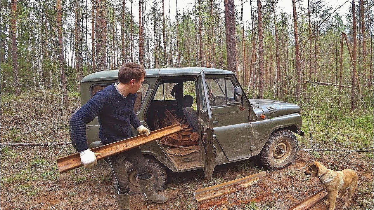 Возвращение "динозавра" УАЗ 469! Нашли схрон конкурентов. Колесо на выстрел! смотреть онлайн