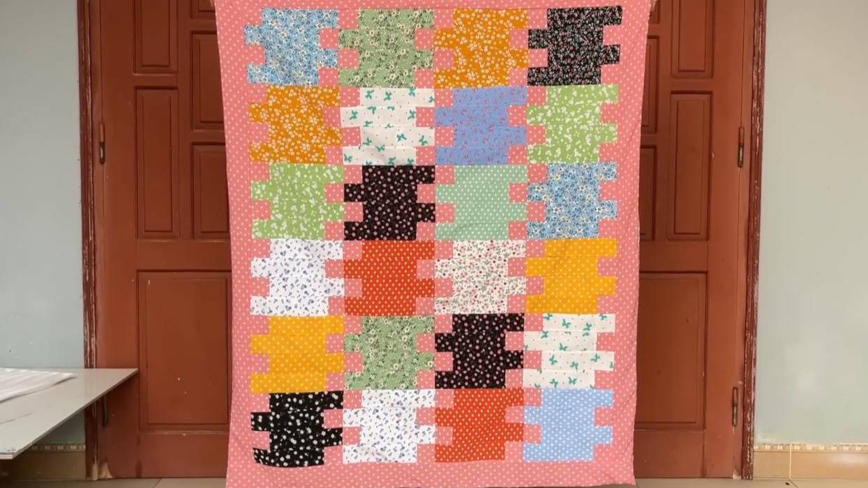 Лоскутное шитье - самое легкое и быстрое шахматное одеяло. смотреть онлайн