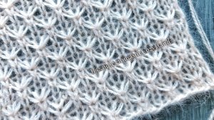 Нежный фактурный узор со звёздочками для вязания женских и детских изделий