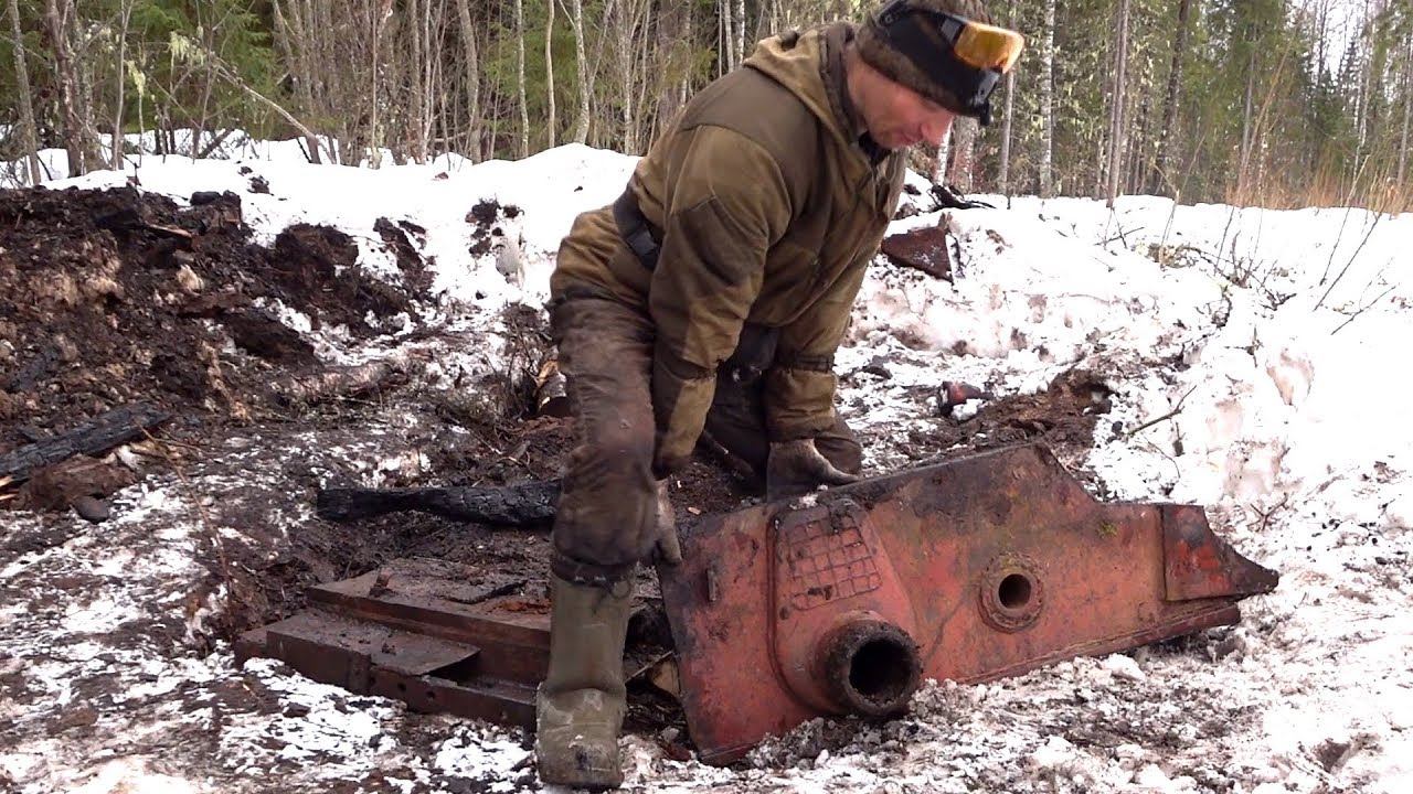Нашел в лесу останки трактора. Вывозка металла. Часть 3. смотреть онлайн