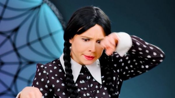 Творческий Челлендж с Блинчиками с Уэнсдей Аддамс | Смешные Челленджи от BaRaDa Challenge