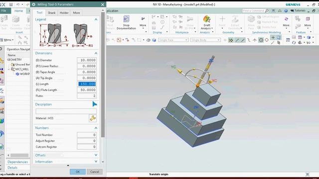 Siemens NX 10 FLOOR WALL IPW tutorial смотреть онлайн