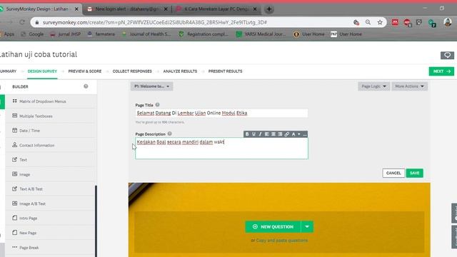 Tutorial membuat soal online dengan survey monkey смотреть онлайн