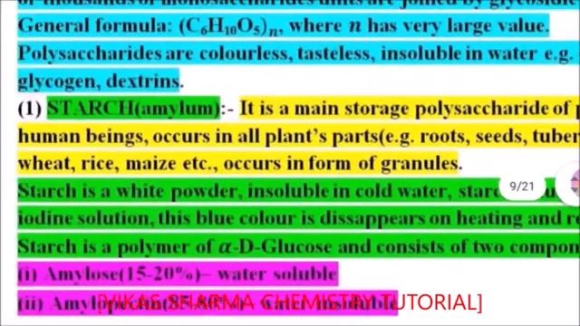 DISACCHARIDES AND POLYSACCHARIDES смотреть онлайн