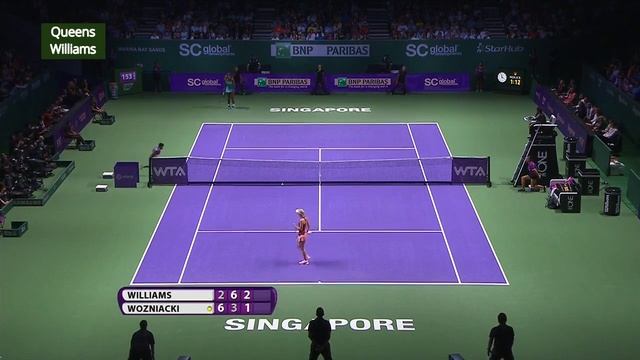 Serena Williams v. Caroline Wozniacki - Singapore 2014 SF Highlights смотреть онлайн