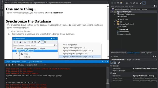 Python Web App in Visual Studio 2022 (Django Getting Started) смотреть онлайн