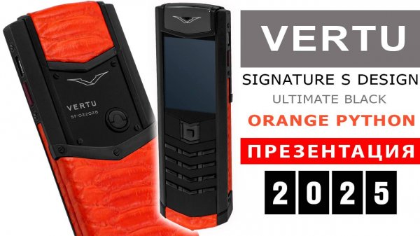 Vertu Signature S Design Black Orange Python