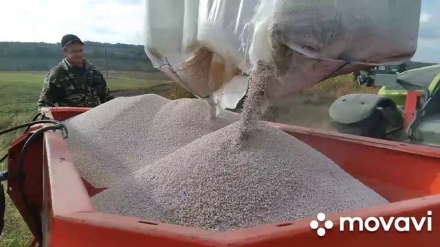 Внесение минеральное удобрений