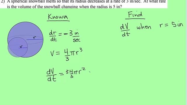Related Rates: Spheres - Easy смотреть онлайн