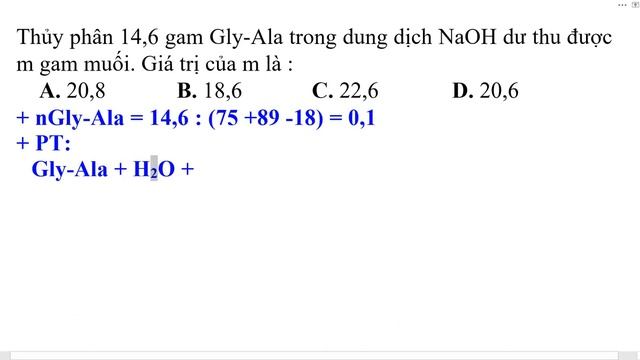 Hóa hoc 12 - Đề thi thử THPT quốc gia năm 2019 - lần 2 – ĐỀ 3 ( câu 20-34) смотреть онлайн