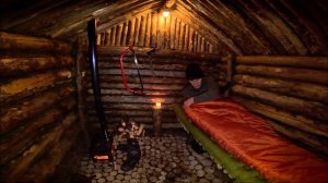 Зимний кемпинг в портативном домике для выживания | Ночевка в одиночестве в снегопад