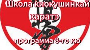 Школа киокушинкай каратэ, техника 8-го кю