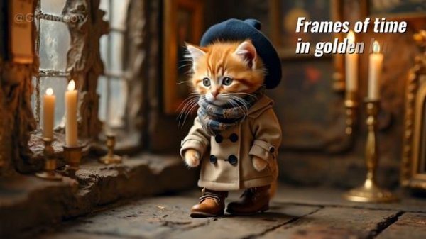 Tiny Cat’s Whimsical London Adventure _ A Stroll Through Time