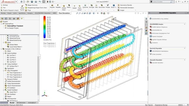 SOLIDWORKS Flow Simulation Eğitimi - Akışkanlarla Isı Transfer Analizi