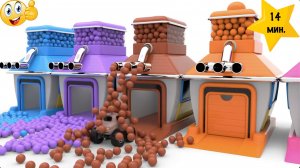 Учим ЦВЕТА - СБОРНИК - машинки / боулинг / шарики | Видео для малышей | Детский развивающий мультик