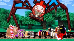 ПОЕЗД ПАУК ОХОТИТСЯ НА НАС Choo Choo Charles в МАЙНКРАФТ ДЕВУШКА ВИДЕО ТРОЛЛИНГ MINECRAFT Евгенбро