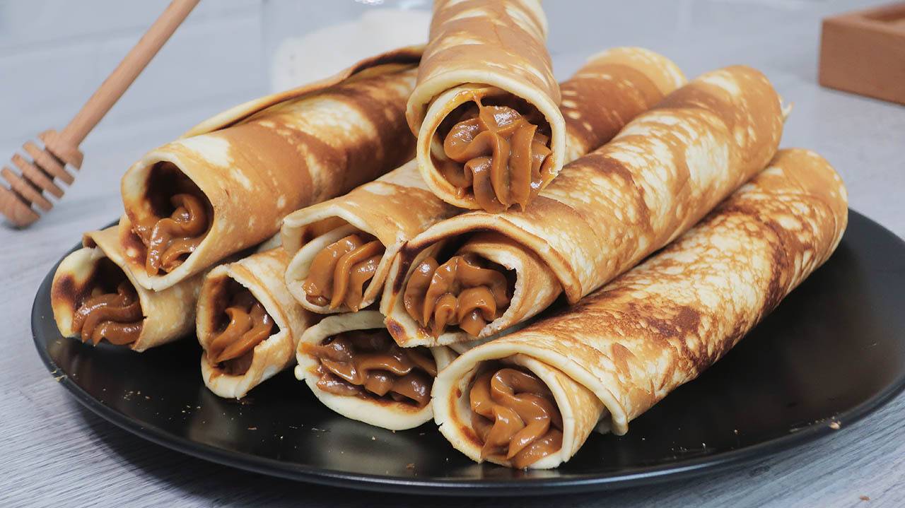 Вафельные трубочки со сгущенкой как в детстве без вафельницы смотреть онлайн