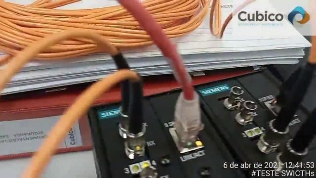 Teste das portas de Comunicação Switch Ruggedom RS910 SIEMENS. смотреть онлайн