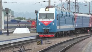 Прибытие монгольского поезда №5 в Красноярск летом | Поездка на поезде