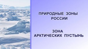 Зона арктических пустынь (окружающий мир, 4 класс)